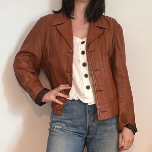 Vegan Leather Vintage Jacket